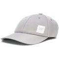 Thom Browne logo-appliqué cotton baseball cap - Grey