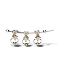 Delfina Delettrez 18kt white and yellow gold Two in One diamond earring