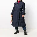 Valentino Garavani double-breasted tiered trench coat - Blue