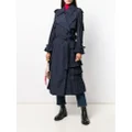 Valentino Garavani double-breasted tiered trench coat - Blue