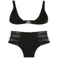 Brigitte hot pants bikini set - Black