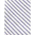 Thom Browne striped seersucker tie - Blue