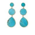 IPPOLITA 18kt yellow gold Polished Rock Candy Crazy 8's 3 turquoise drop earrings