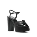 Saint Laurent 145mm leather platform sandals - Black