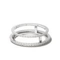 De Beers Jewellers 18kt white gold The Horizon full pavé diamond ring - Silver