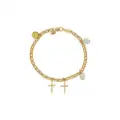 Maria Black Cross Charm bracelet - Gold