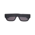 Stella McCartney Eyewear rhinestone logo rectangular-frame sunglasses - Black
