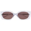 Courrèges oversized geometric-frame sunglasses - Neutrals