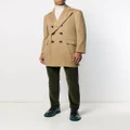 Kiton boxy fit double buttoned coat - Neutrals