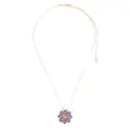 Dolce & Gabbana Spring amethyst floral charm necklace - Gold
