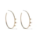 Mizuki 14kt gold diamond hoop earrings