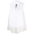 Brunello Cucinelli sleeveless blouse - White