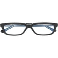 Brioni rectangular frame glasses - Black