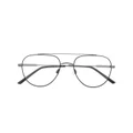 Calvin Klein matte finish pilot-frame glasses - Black