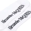 Alexander McQueen ribbed skull print ankle socks - White