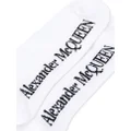 Alexander McQueen ribbed skull print ankle socks - White