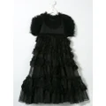 Dolce & Gabbana Kids ruffled organza dress - Black