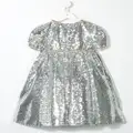 Dolce & Gabbana Kids sequin-embellished party dress - Silver