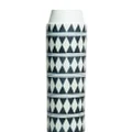 L'Objet geometric-pattern collar vase (51cm) - Black