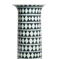 L'Objet geometric-pattern porcelain vase (43cm) - Black