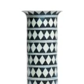 L'Objet geometric-pattern porcelain vase (45cm) - Black