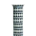 L'Objet geometric-pattern porcelain vase (45cm) - Black