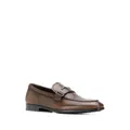 Tod's T logo leather loafers - Brown
