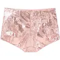 Dolce & Gabbana high-waisted sequin-embellished briefs - Pink