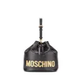 Moschino logo-print bucket bag - Black