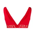 Versace Greca Border triangle bralette - Red