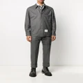 Thom Browne flannel tonal 4-Bar shirt jacket - Grey