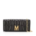 Moschino monogram-quilted clutch bag - Black