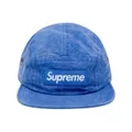 Supreme washed linen camp cap - Blue