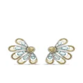 David Morris 18kt white gold Vintage Aquamarine & Citrine Flower earrings - Silver