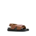 Marni Fussbet criss-cross sandals - Brown