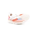 Chloé Kids contrast-panel cross-strap trainers - White