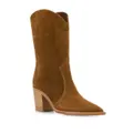 Gianvito Rossi wooden heel cowboy boots - Brown
