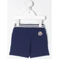 Moncler Enfant striped waist track shorts - Blue