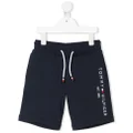 Tommy Hilfiger Junior embroidered logo cotton shorts - Blue