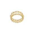 Wouters & Hendrix chain-embellished stacked ring - Gold
