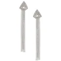 Philipp Plein draped crystal earrings - Silver