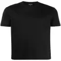 Giorgio Armani logo embroidered T-shirt - Black