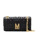 Moschino quilted M motif crossbody bag - Black