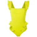 Clube Bossa Barbette ruffle swimsuit - Yellow