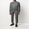 Thom Browne tonal 4-Bar flannel bomber jacket - Grey
