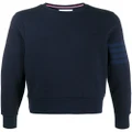 Thom Browne 4-Bar stripe cotton sweatshirt - Blue