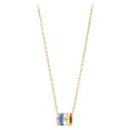 Boucheron 18kt yellow, white and rose gold Quatre Blue diamond mini ring pendant necklace