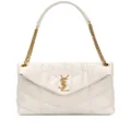 Saint Laurent medium Loulou Puffer shoulder bag - White