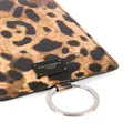Dolce & Gabbana leopard-print leather card holder - Yellow