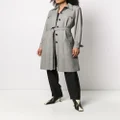 Christian Dior Pre-Owned 2000s check print trench coat - Grey